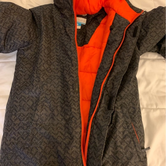 Columbia Boys Kids Winter Jacket - Black and Orange Size M - Picture 2 of 13